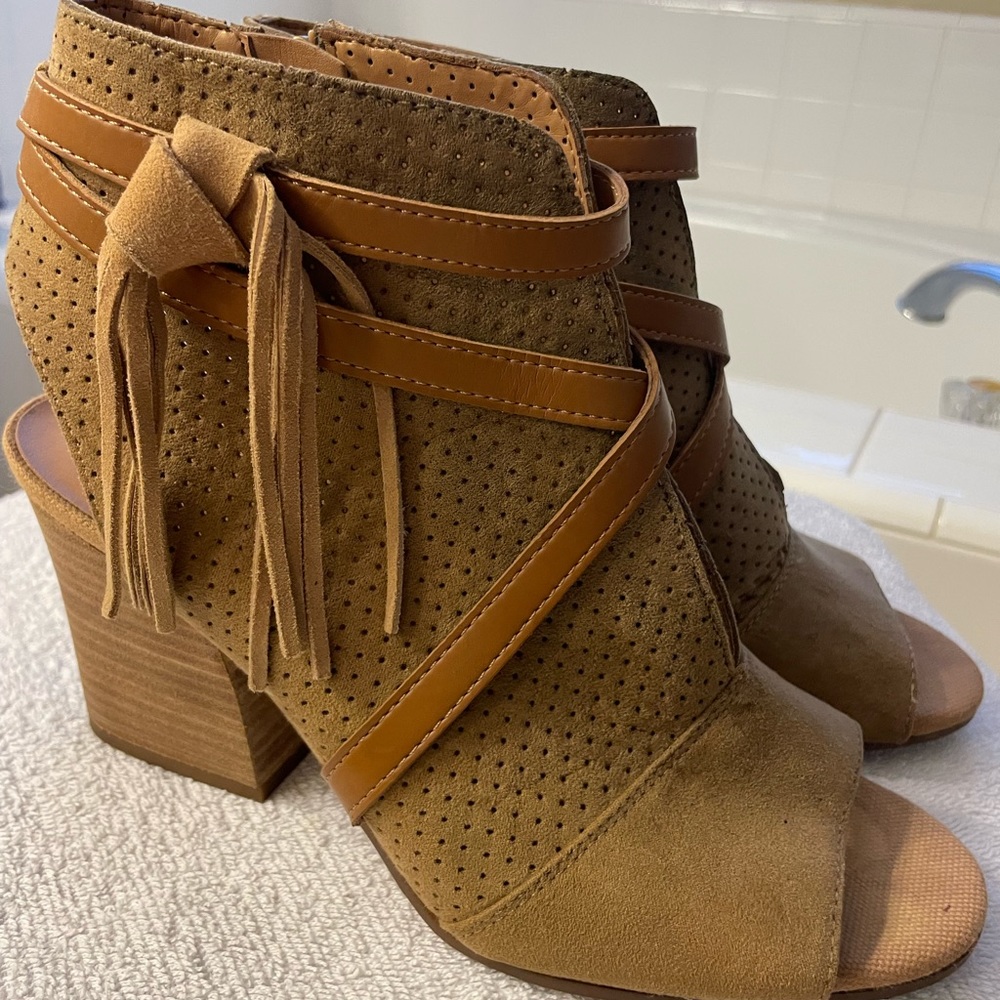 Franco Sarto open toe boots